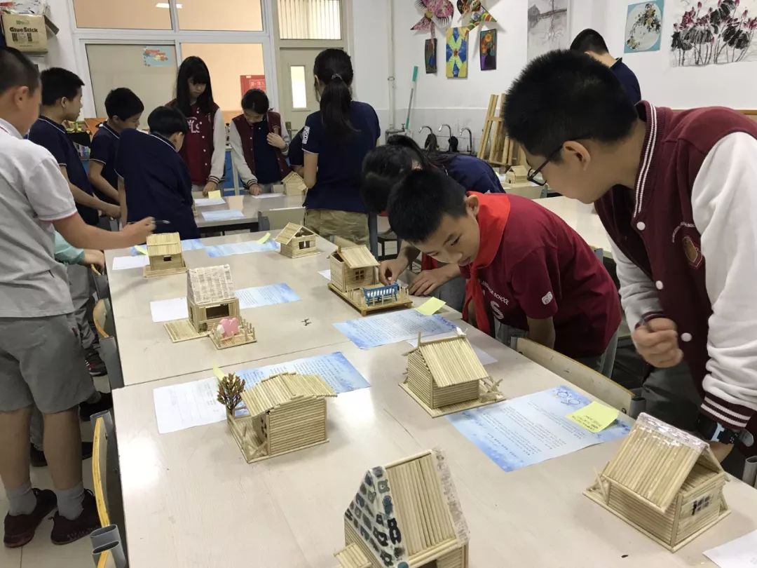6th Graders Build Wooden “Cabins” as the Gifts to BRFLS
